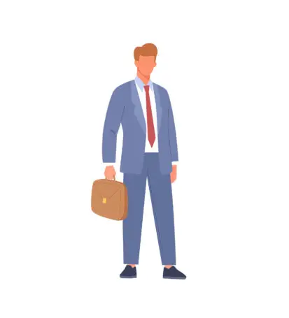 business man in suit working clip art